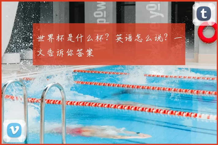 世界杯是什么杯？英语怎么说？一文告诉你答案