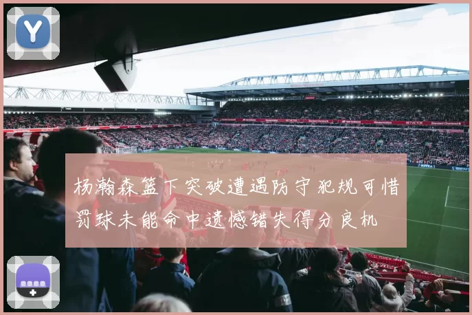 杨瀚森篮下突破遭遇防守犯规可惜罚球未能命中遗憾错失得分良机